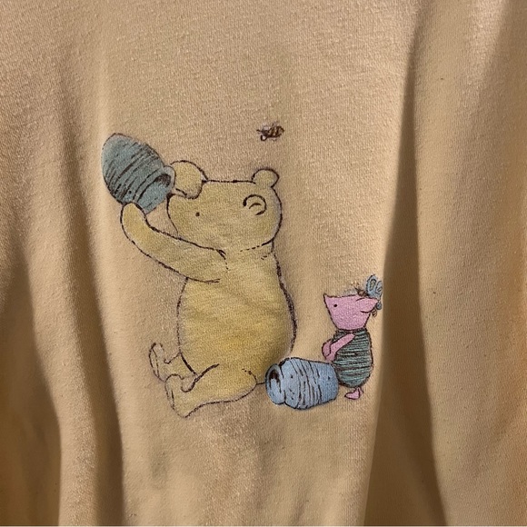 Hand Painted Winnie the Pooh & Piglet on Karen Scott Sweatshirt, Size XL - Picture 2 of 7